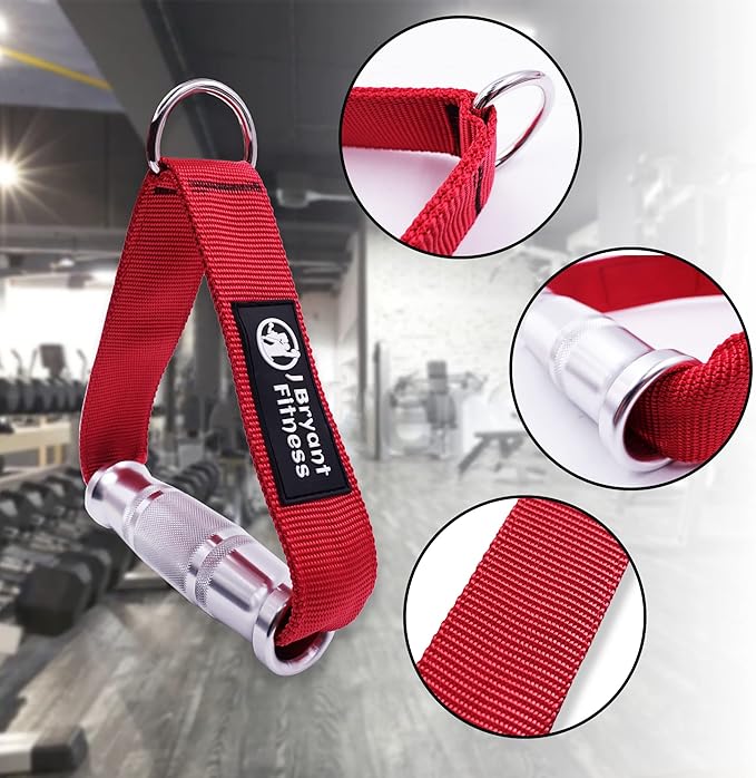 J Bryant Cable Machine Handles Attachment for Pulley Machine Heavy Duty Metal D Handle Aluminum Alloy Handle Grips Durable Workout Handles Pulley LAT Pulldown System