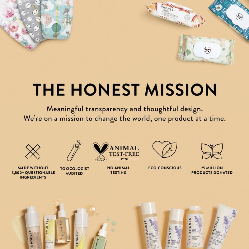 The Honest Company 2-in-1 Cleansing Shampoo Body Wash Gentle for Baby, Naturally Derived Tear-free, Hypoallergenic, Sweet Almond Nourish, 18 fl oz