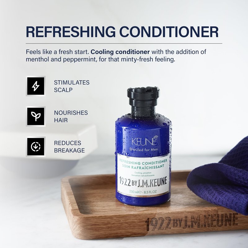 1922 by J.M. Keune Refreshing Conditioner, Cooling & Stimulating Conditioner for Men, 8.5 Fl Oz