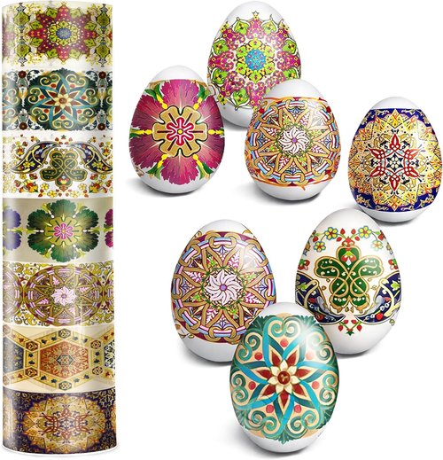 Diximus Thermo Heat Shrink Sleeve | Easter Egg Wraps with Pysanka Patterns - Vibrant Designs