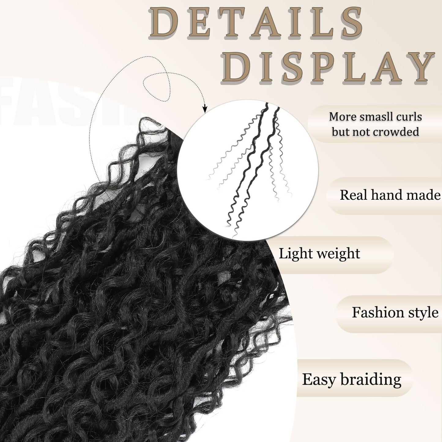 Molleas Goddess Locs Crochet Hair 10inch,9 Pakcs Boho Locs Crochet Hair,Faux Locs Crochet Hair for Black Women,Soft Locs With Curly Ends Pre Looped Crochet Braids(10inch(pack of 9),1B#)