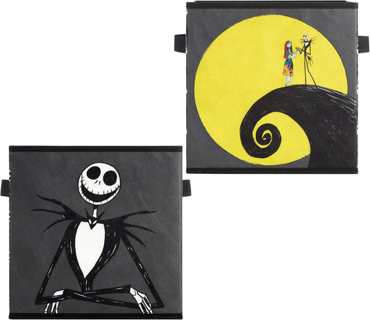 Nightmare Before Christmas Jack & Sally Storage Cubes - Durable 10"x10"x10" with Handles
