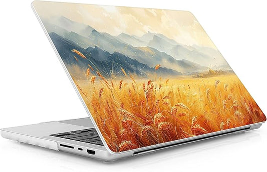 Lepeoac Case for MacBook Pro 16 inch Case 2026-2021 | M5 A3429 A3428 M4 M3 M2 M1 Pro/Max | Protective Hard Shell Laptop Cover with Screen Protector & Keyboard Cover | Wheat Field