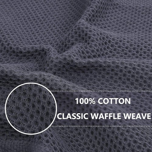 Homaxy Kitchen Dish Towels - Ultra Soft 100% Cotton Waffle Weave | Quick Drying, 13 x 28 Inches, 8-Pack, Multicolor