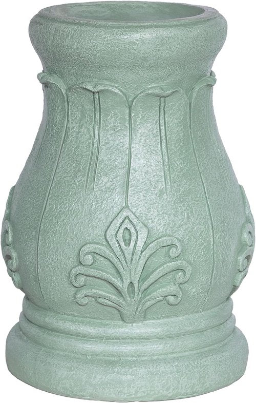 Alpine Corporation 12" Tall Roman Column Gazing Globe Display Stand - Indoor/Outdoor Use