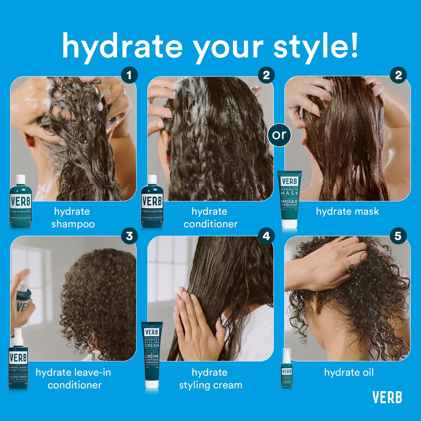 VERB® Hydrate Shampoo Cleanses Dry and Frizzy Hair to Reduce Frizz and Add Moisture to Hair, 32 oz
