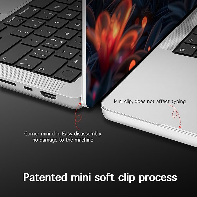 Lepeoac Case for MacBook Pro 16 inch Case 2026-2021 | M5 A3429 A3428 M4 M3 M2 M1 Pro/Max | Protective Hard Shell Laptop Cover with Screen Protector & Keyboard Cover | Butterflies Flowers