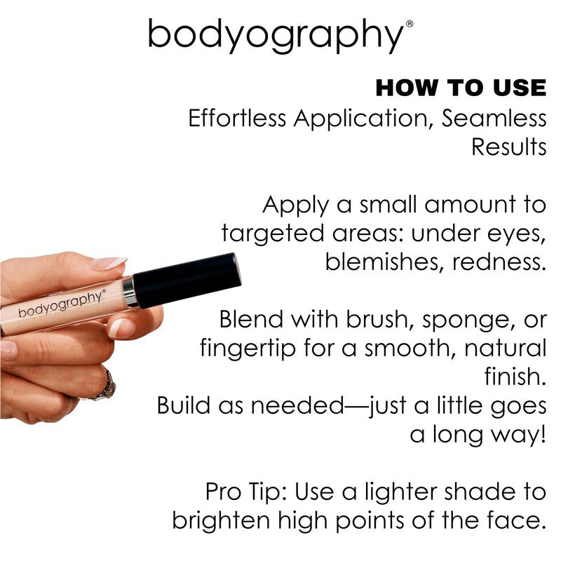 Skin Slip Full Coverage Concealer - L2 Warm Light by Bodyography for Women - 0.1 oz Concealer