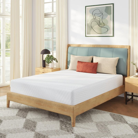 MLILY Queen Mattress in a Box, 8 inch Mattresses for Platform Bed Double Size Daybed, Green Tea Memory Foam Medium Firm