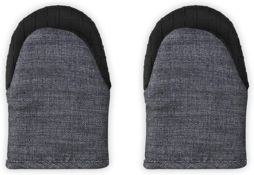 Le Creuset Mini Oven Mitts Set of 2 - 8" Heat-Resistant Kitchen Accessories | Noir Color