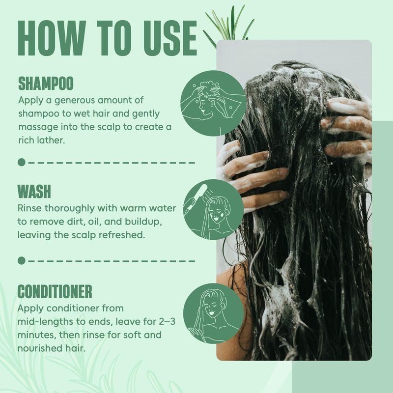 INFINA ESSENTIALS Rosemary Oil Shampoo and Conditioner Set | 16 fl oz Each | with Batana Oil & Biotin | Sulfate-Free Thickening Formula for Thinning Hair | For Men & Women