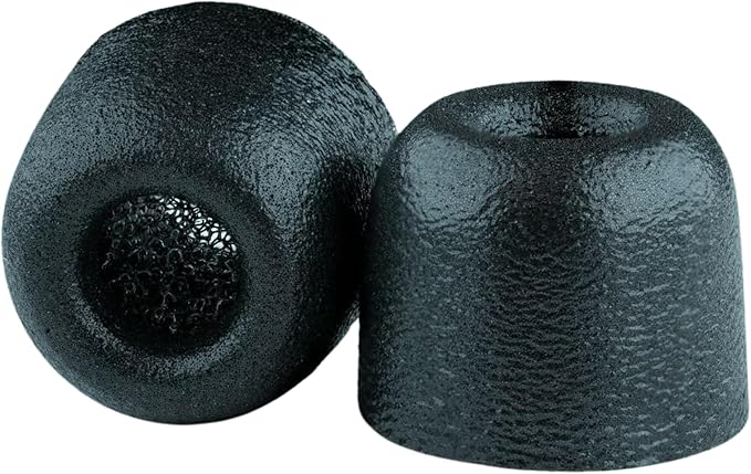 Comply 100 Core Series | Memory Foam Replacement IEM Ear Tips for Etymotic, Westone, Klipsch & More | Superior Noise Isolation, Ultimate Comfort, Secure Fit | TechDefender, Black, Medium (3 Pairs)