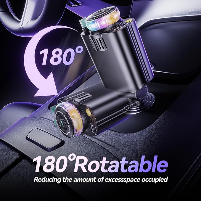 Retractable Car Charger with Starlight and Aromatherapy, 5 in 1 USB C Car Charger Adapter, 69W Fast Charging Cars Phone Chargers, Cars Air Freshener Compatible with iPhone 16 15 14 13 12 and Android