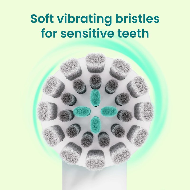 quip Rev Oscillating Electric Toothbrush Heads - 4 Pack - Verified quip Brush Head Refills for Oscillating Toothbrushes - Soft Bristles, Dual-Length, Compact - Last 3 Months Each - White