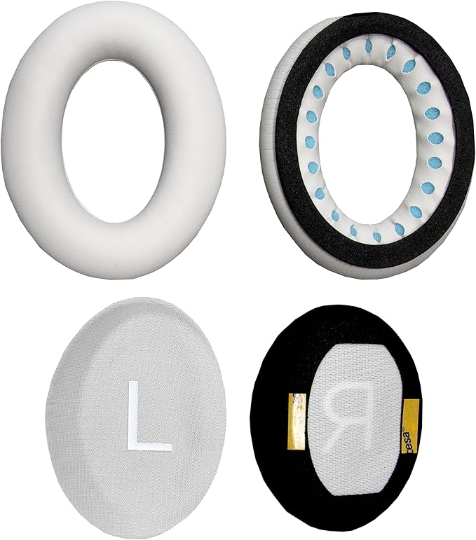 ZORIVASTRA Replacement Ear Pads - Compatible with Bose QuietComfort 45 / SE Headphones, Soft Protein Leather,Premium Noise Cancelling Earpads, Durable & Comfortable Ear Cushions (QC 45-White)