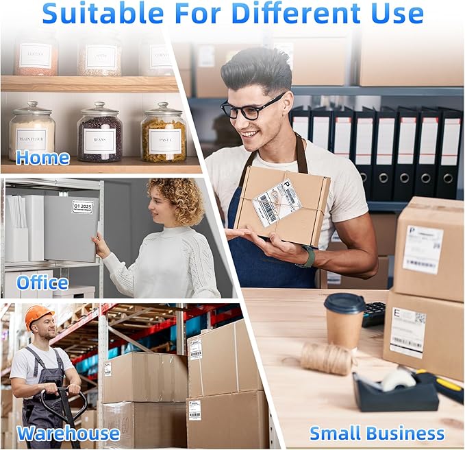 Omezizy 4x6 Thermal Labels, Pack of 100 4x6 Fold Thermal Labels - Compatible with JADENS, ASprink, Phomemo, Rollo, Zebra, Omezizy and Other Thermal Printers