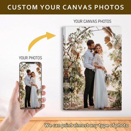 Custom Canvas Prints - Personalized Photo Wall Art for Weddings, Family, and Home Decor | 16x20 Wrapped Frame