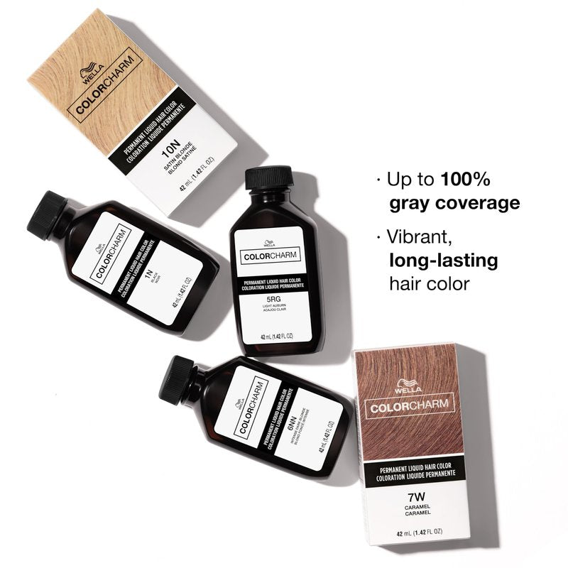 COLORCHARM Permanent Liquid Hair Color | 5N Light Brown | Up to 100% Gray Coverage | 1.42 Fl Oz