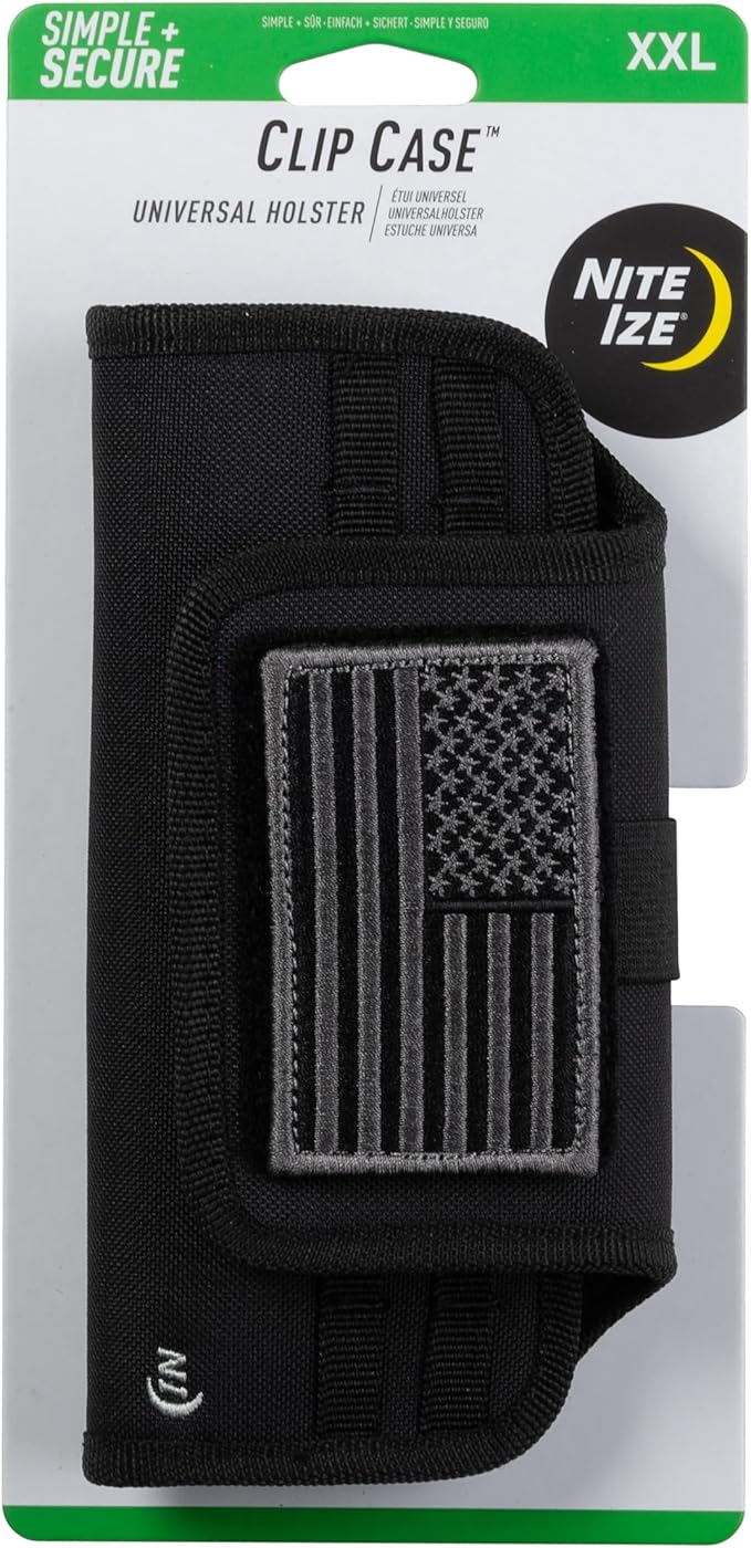 Nite Ize Clip Case Horizontal Universal Phone Holster - XXL - USA Patch