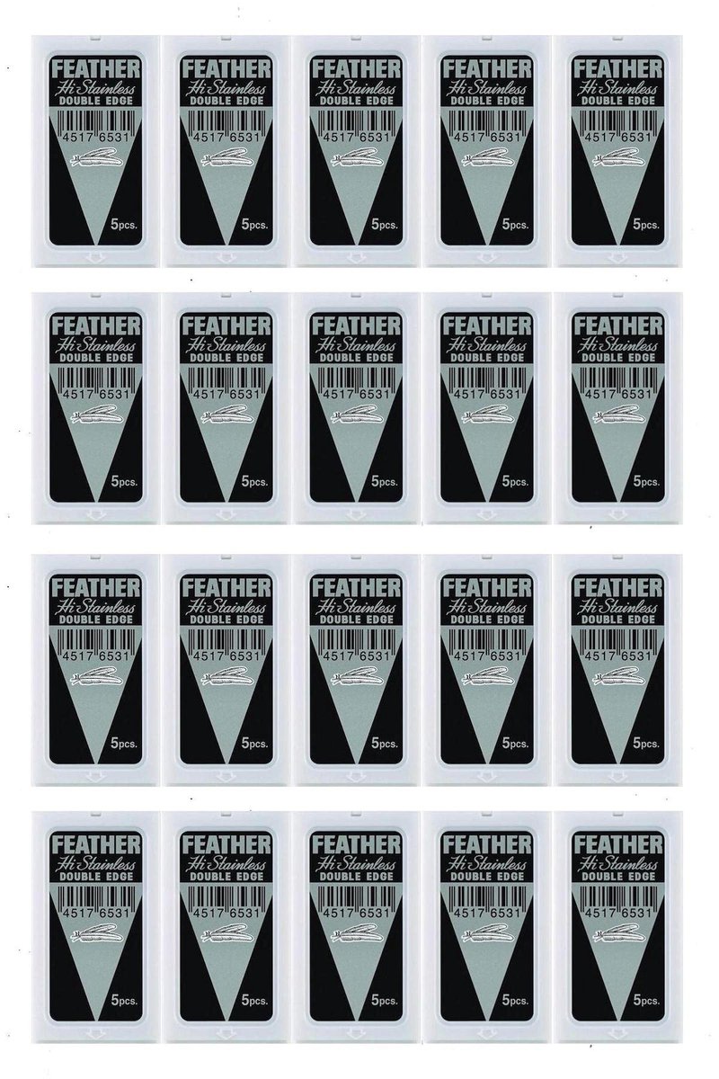 Feather Double Edge Safety Razor Blades 100 Count