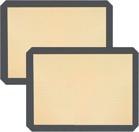 Ninsula Silicone Baking Mats - Non-Stick, Food Safe 2-Pack | 16.5"x11.6" for Cookies, Bread, Pizzas
