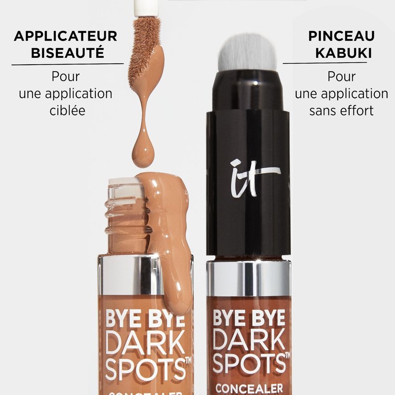 IT Cosmetics Bye Bye Dark Spots Concealer + Brightening Serum – 2% Niacinamide, Hyaluronic Acid & Caffeine - Medium Coverage, Natural Finish, All Skin Types – 20 Light Cool, 0.22 fl. oz