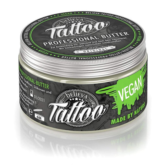 believa Tattoo Aftercare Butter – Vegan Tattoo Care Balm for Moisturized & Nourished Skin – 8.45 oz