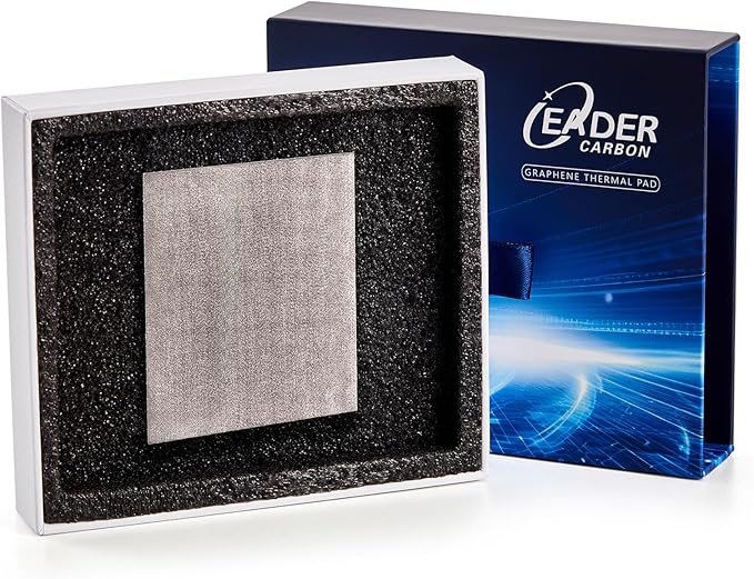 Leadercarbon Thermal Pad,38 * 38 * 0.2mm,Graphene Thermal Pads for GPU/CPU/XBOX/PS5/ Electronics - Highly Efficient, Compressible (38 * 38mm), Perfect Alternative for Thermal Paste.