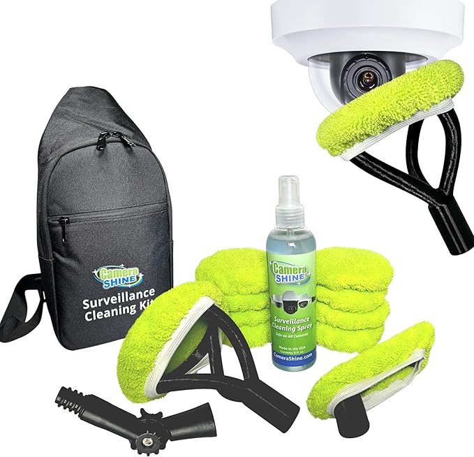 CameraShine PRO Surveillance Cleaning Kit - Safely Clean Any Security Camera Safely From The Ground