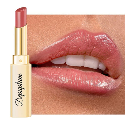 Depuplum Nude Pink Lipstick for Women Moisture Lip Gloss Tinted Lip Balm Sheer Lipsticks Nourishing Hydrate Glossy Lipstick for Dry Lips, DM95 Nude Pink