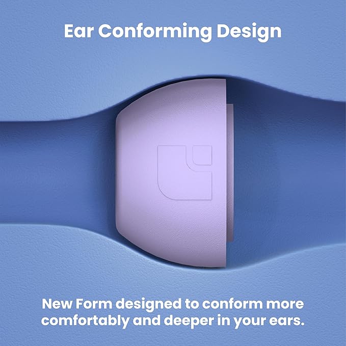 Foam Masters Ultra-Premium Memory Foam Ear Tips for AirPods Pro 1st & 2nd Gen | 3 Pairs | New Ver. | Secure Fit | Super Comfort | Better Noise Cancel | Replacement Buds (Assorted S/M/L, Lilac Purple)