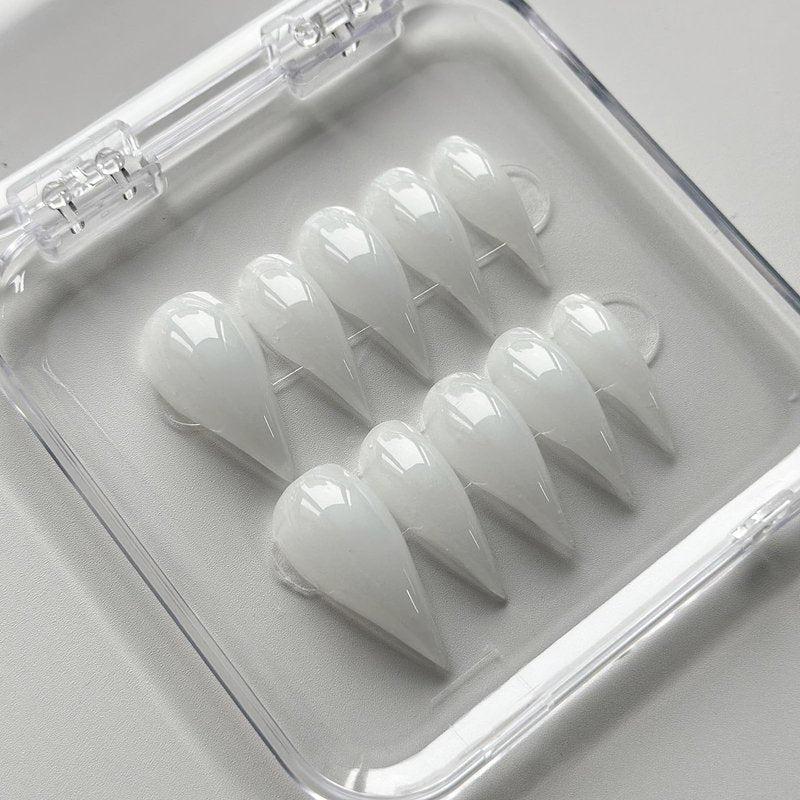 Luxury Press on Nails Medium Curved Stiletto Handmade Eagle Claw Unique Reusable ABS Material Fake Nails Dragon Claw False Nails with Designs Cat Claw Glossy Glue on Nail Thick Acrylic Nail(S)
