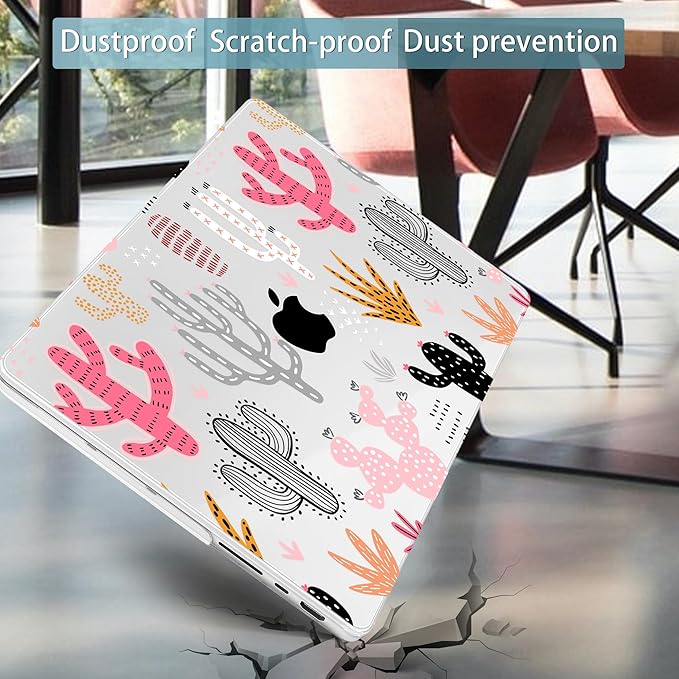 Mektron Case for 2026 M5 MacBook Pro 16 inch A3429 A3428 M4 A3403 A3186 M3 A2991 M2 A2780 M1 A2485 (2021-2025) Pro/Max with Liquid Retina XDR, Hard Shell Plastic Laptop Cover, Colorful Cacti