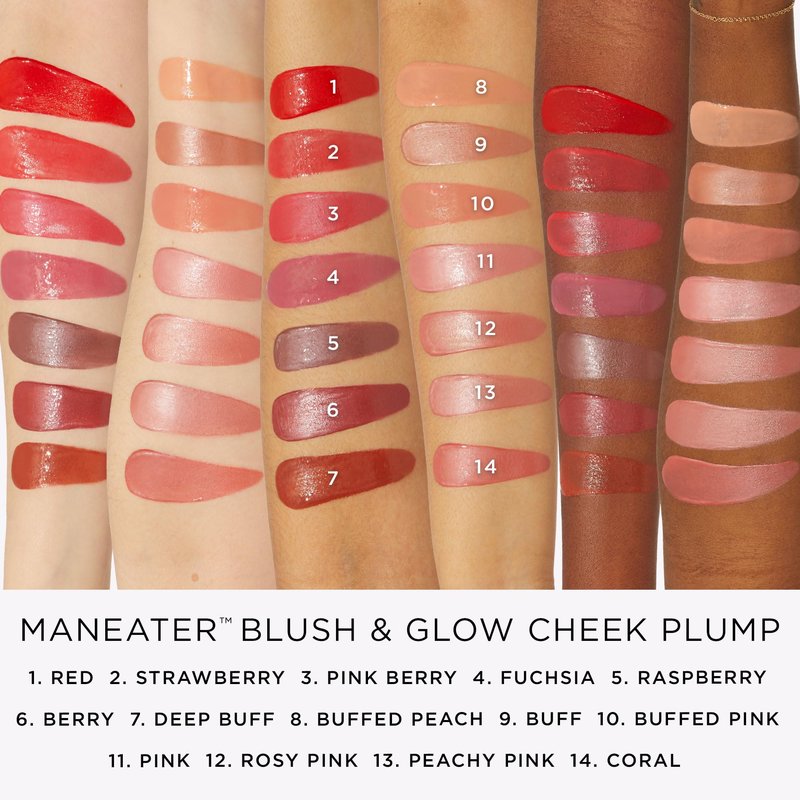 tarte maneater blush & glow cheek plump – Lightweight Cheek Tint & Illuminator with Coconut Water & Hyaluronic Acid for Hydrated, Radiant Finish,Vegan & Cruelty-Free, full size, pink