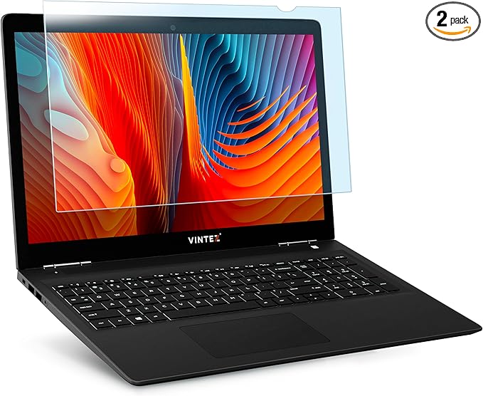 VINTEZ 14 inch Blue Light Blocking Screen Protector Panel for 16:9 Widescreen Computer Monitor and Laptop - PC Anti-UV Eye Protection Filter Film - Anti-Scratch Diagonal Frame Shield [2 Pack]
