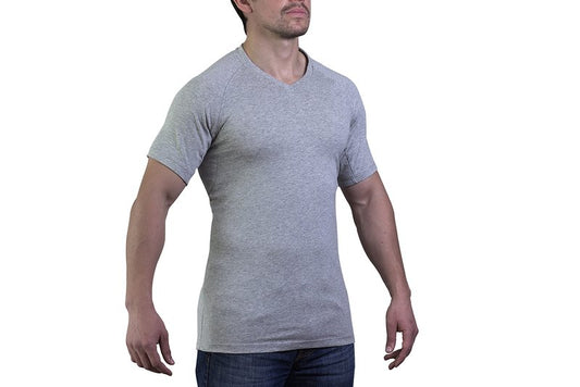 Sweatproof Undershirt for Men - Quick Drying Anti-Odor-Stains -V Neck Sweat Resistant Shirts for Men Sweat Proof Shirt White