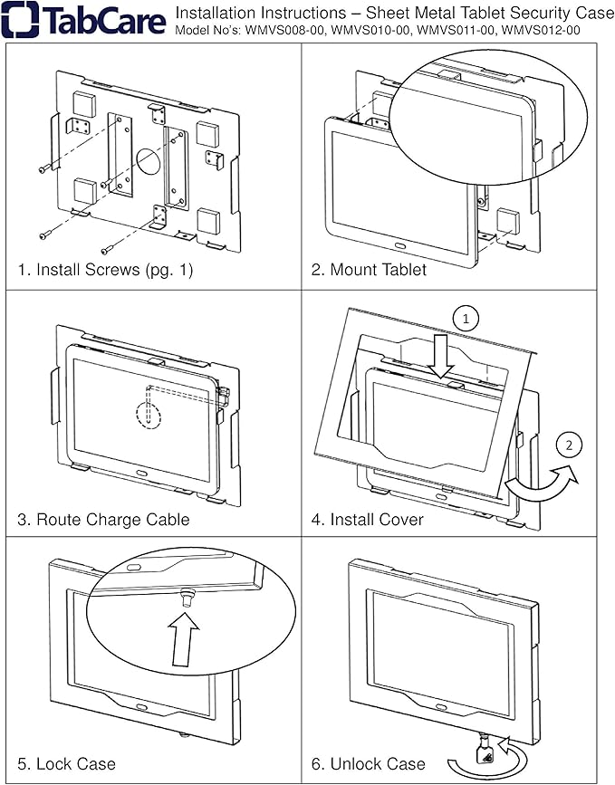 TABcare Locking Security Metal Case for Apple iPad Air 4 5 10.9" Tablet for Kiosk, POS, Store, Show Display (Black, iPad Air 4/5 10.9)