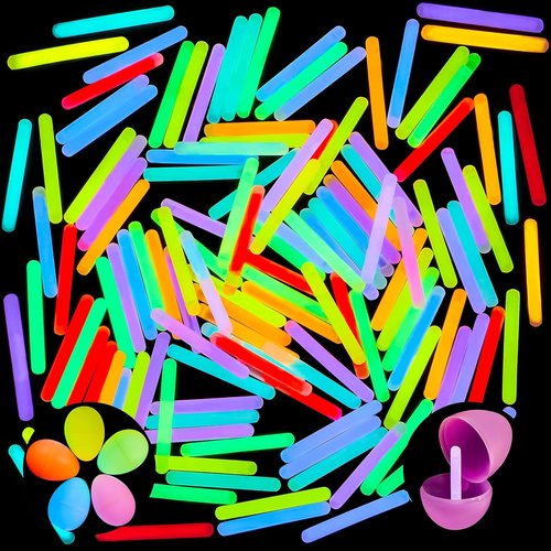 JOYIN 200 Mini Glow Sticks - 1.7" Glow in The Dark Party Favors | 8 Vibrant Colors for Easter & Events