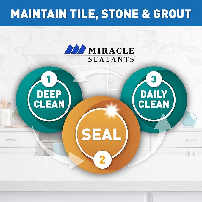 Miracle Sealants Heavy-Duty Acidic Cleaner for Tile & Stone, Grout Haze, Rust Stain & Efflorescence Remover, Gallon