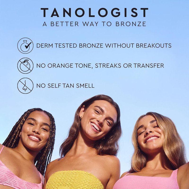 Tanologist Medium Self-Tanning Mousse - Streak-Free Natural Glow | Vegan, 6.76 fl. oz/200 ml