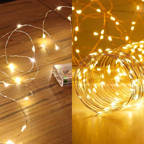 Ariceleo LED String Lights - 16.4ft Battery & 65.6ft USB with 8 Lighting Modes