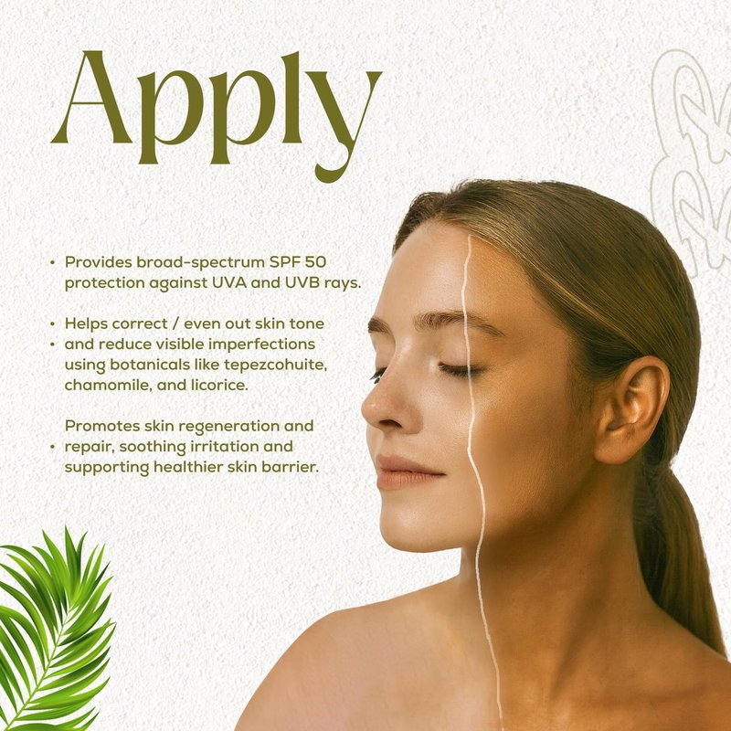 Unisex BB Cream with SPF 50, 3-in-1 Protection, Coverage & Regenerating properties 88ml - Natural ingredients - Tepezcohuite, chamomile, licorice (Medium-Tan) - Eco-Friendly, UNISEX,