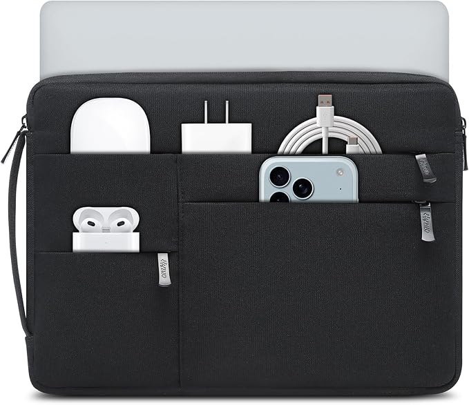 HYZUO 15-16 Inch Laptop Sleeve Bag for MacBook Pro 16 M5/M4/M3/M2/M1 Pro/Max A3428 A3429 2026-2019, 15" Surface Book, NoteBook Case for 15" 15.6" HP Dell Lenovo Asus Acer Samsung, Black