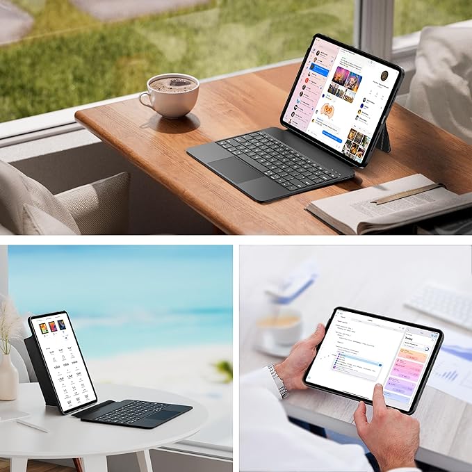 edaiser Detachable Keyboard Case for iPad Air 13-inch & Pro 12.9" (6th-3rd)