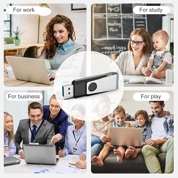 TOPESEL USB Flash Drives 5 Pack 64GB USB 3.0 Flash Drive Thumb Drive USB Flash Drive USB Memory Stick USB Memory Stick for PC laptops(64GB 5Pack)