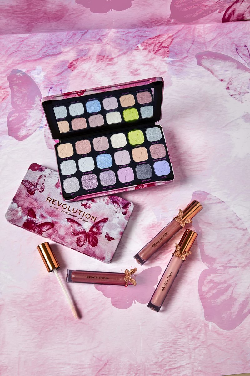 Makeup Revolution Butterfly Forever Flawless Shadow Palette, Eyeshadow Palette,Create Long-Lasting Eye Makeup Looks, Vegan & Cruelty-Free, 20g