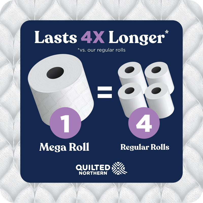 Quilted Northern Ultra Plush Toilet Paper, 32 Mega Rolls = 128 Regular Rolls, 3X Thicker*, 3 Ply Soft Toilet Tissue