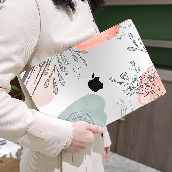 MEEgoodo for M5/M4/M3/M2 MacBook Air 15 inch Case 2026 2025 2024 2023, Case Fit Model (A3448/A3241/A3114/A2941) for MacBook Air 15.3 inch, Watercolor Floral 3