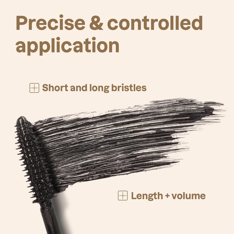 ATTITUDE Oceanly Serum Infused Mascara, EWG Verified, Eye Lash Serum, Length + Volume, Vegan Beauty and Makeup, Black, 0.24 Oz