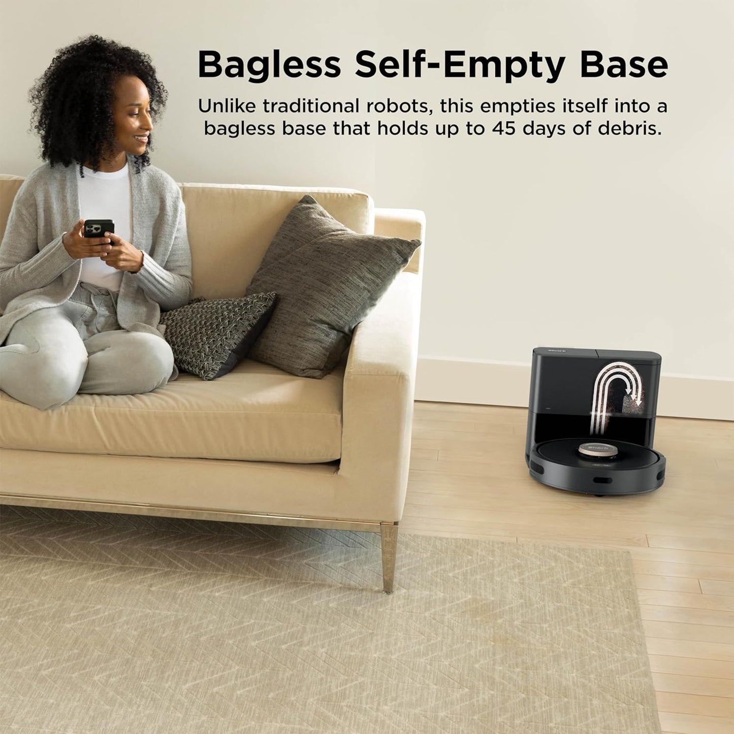 Shark AV2501AE AI Robot Vacuum - XL HEPA Self-Empty Base, LIDAR Navigation, Wi-Fi & Alexa Compatible - Black